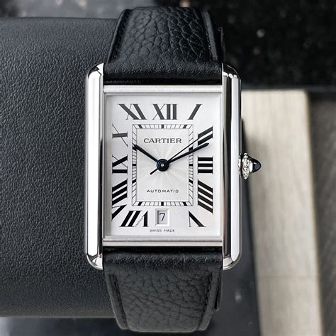 cartier tank full black|cartier tank must sizes.